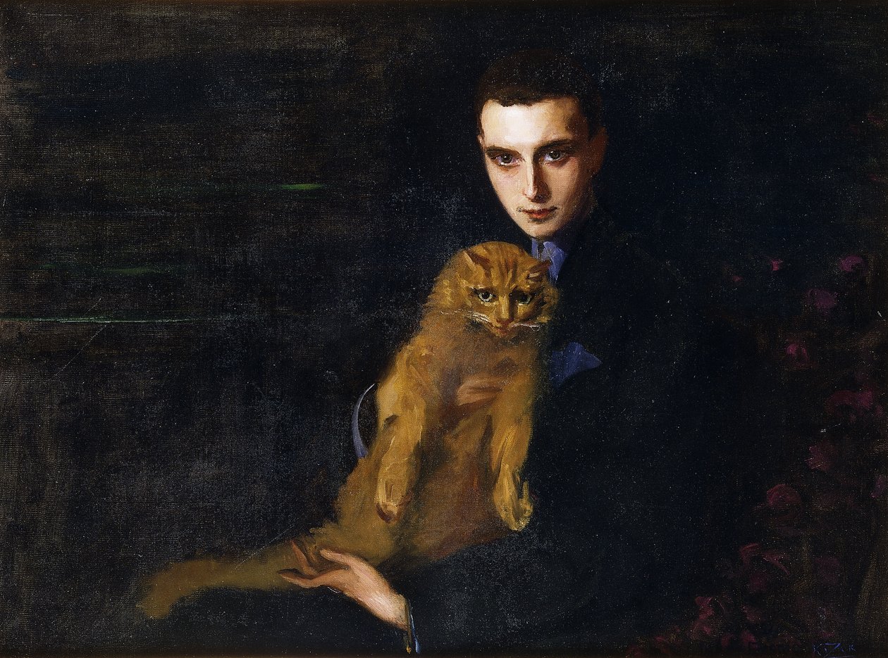 Erte portréja Misával, c. 1915 (olaj, vászon) alkotó: Mary Eristoff Kazak
