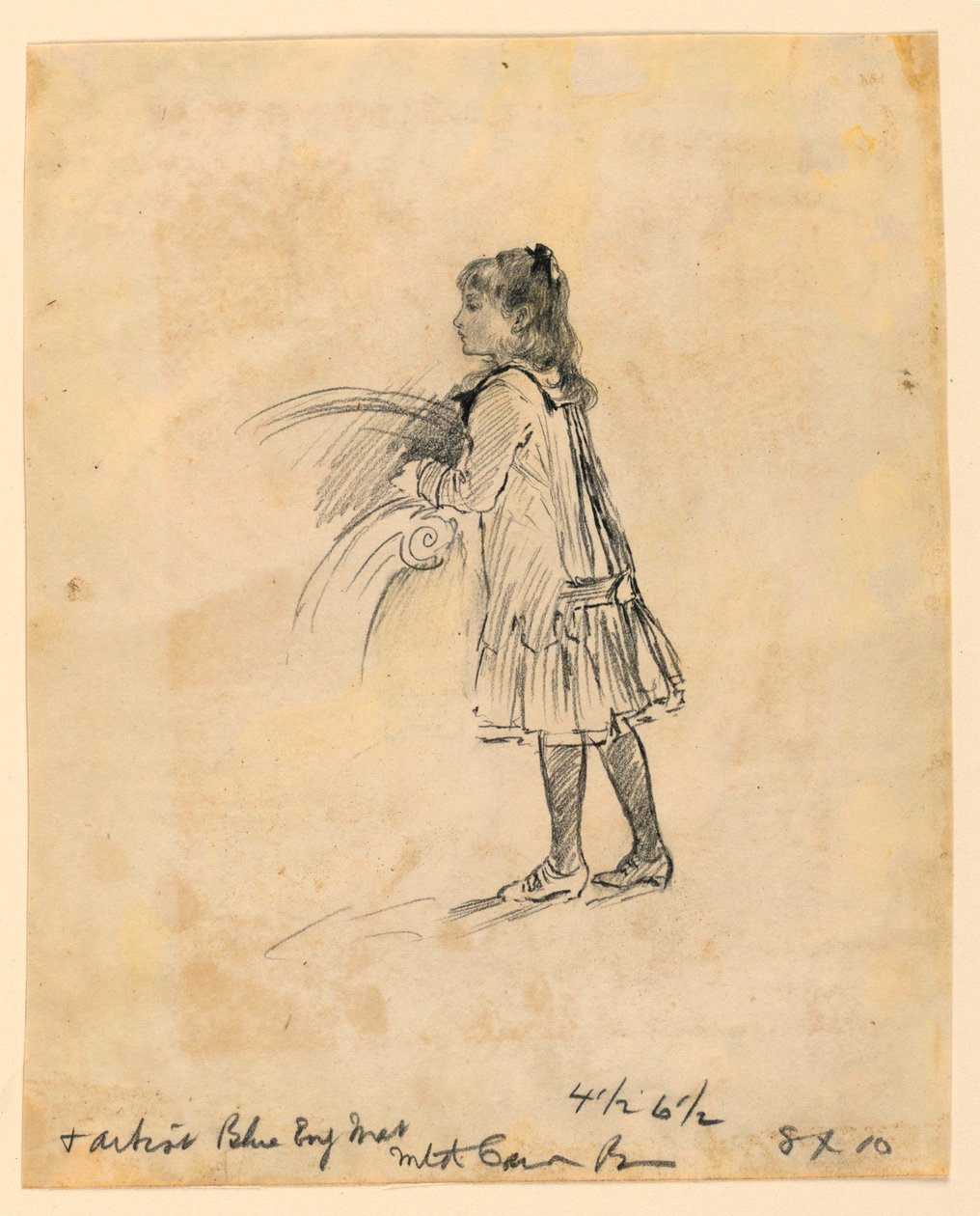 Rajz, Marian Hague mint gyermek, 1883 alkotó: Mary A. Hallock Foote