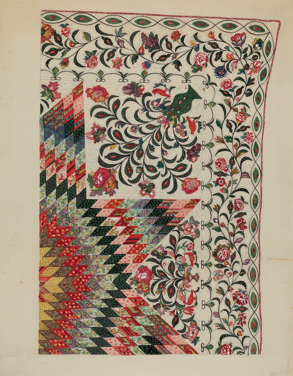 Patchwork és rátétes paplan alkotó: Mary Berner