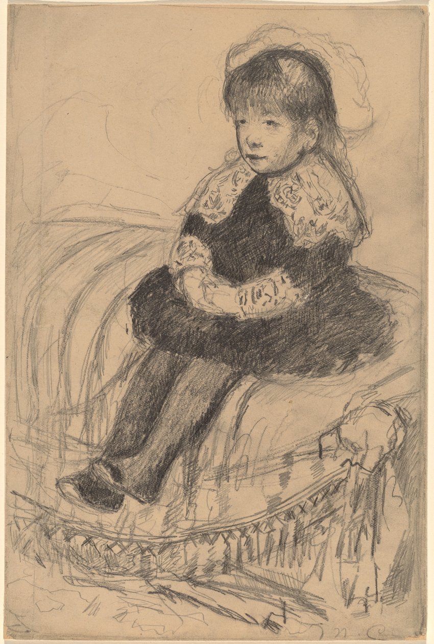Gyermek ül egy kanapén alkotó: Mary Cassatt
