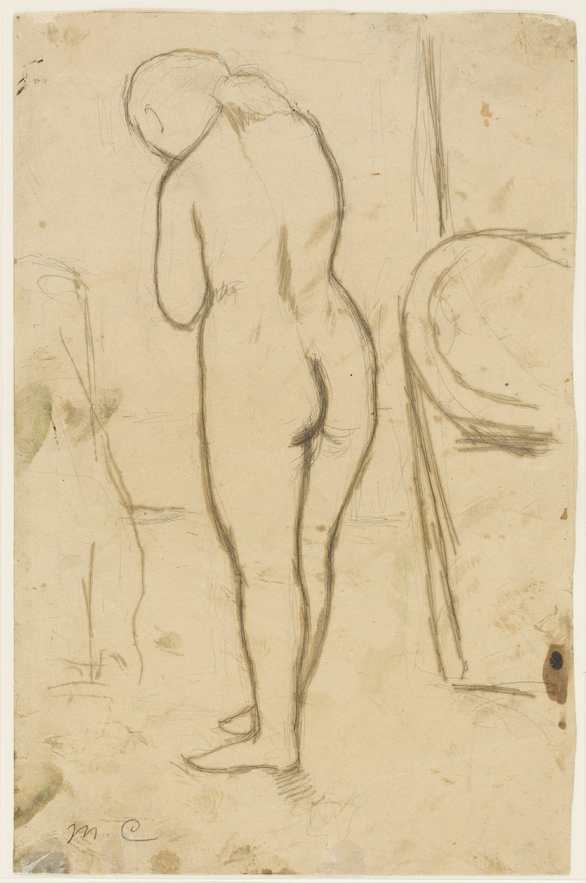 Rajz a "Standing Nude" számára alkotó: Mary Cassatt
