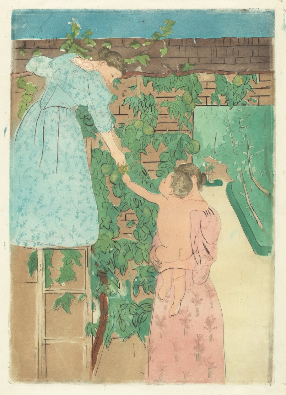 Gyümölcsgyűjtés alkotó: Mary Cassatt