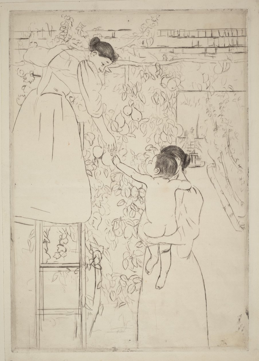 Gyümölcsgyűjtés alkotó: Mary Cassatt