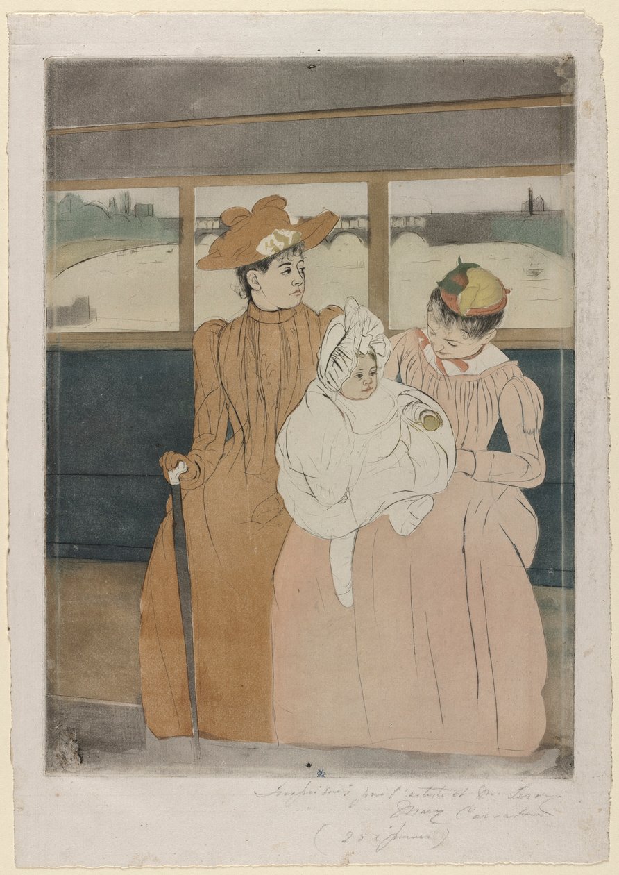 Az Omnibuszban, 1890-91. alkotó: Mary Cassatt