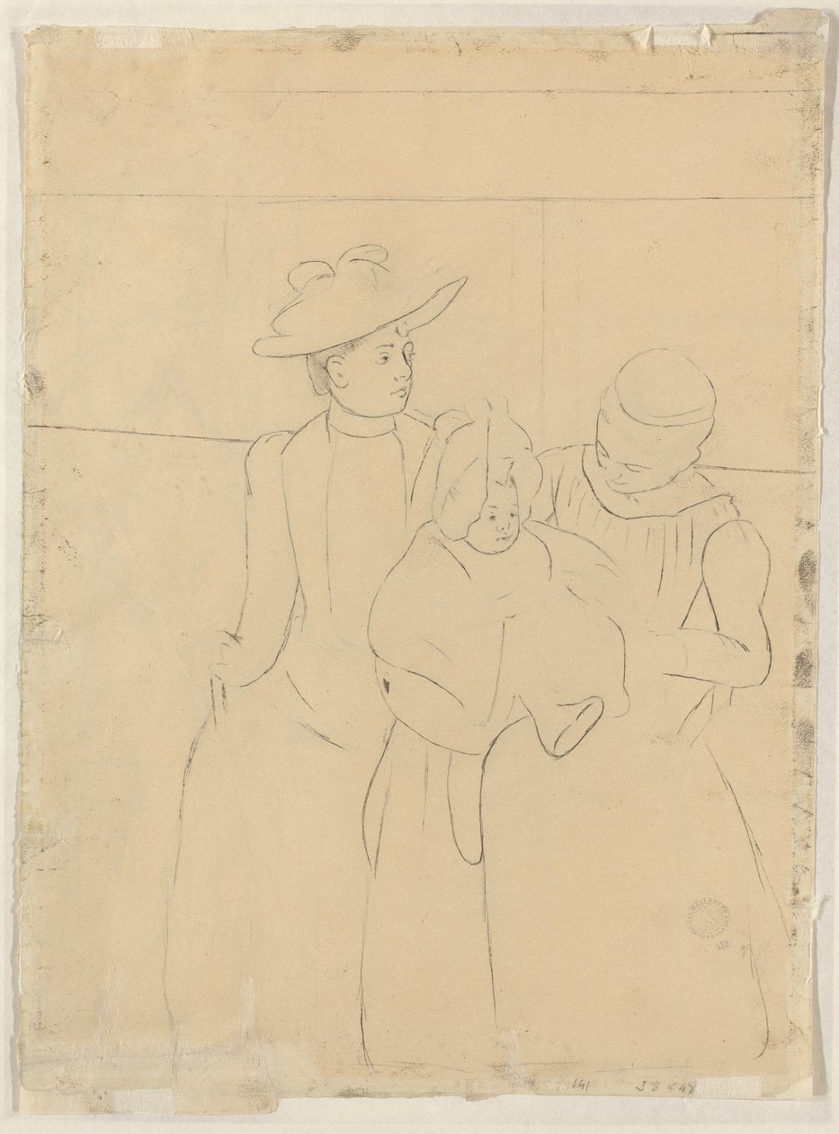 Az Omnibusban [verso] alkotó: Mary Cassatt