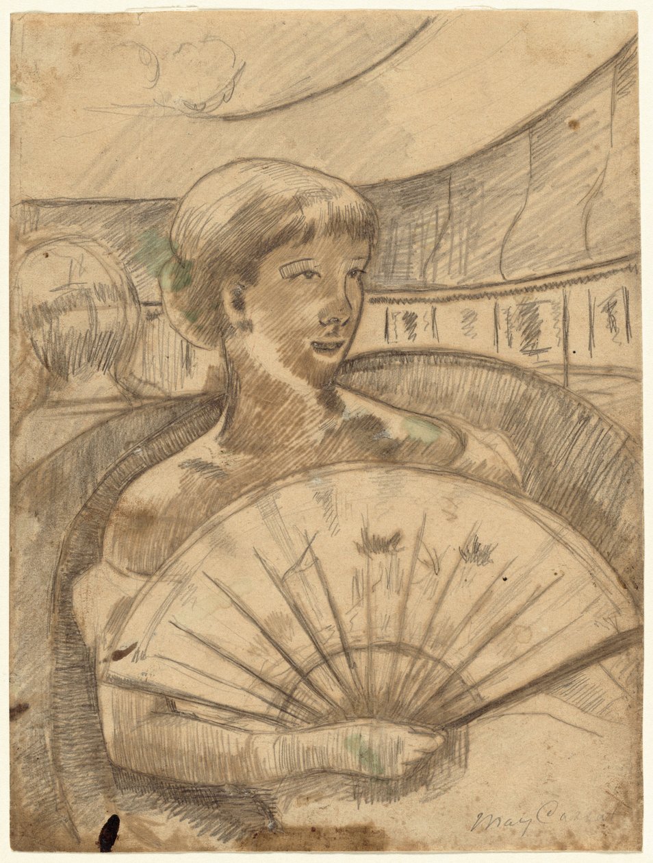 Az Opera Box No. 3-ban [recto], 1880. alkotó: Mary Cassatt