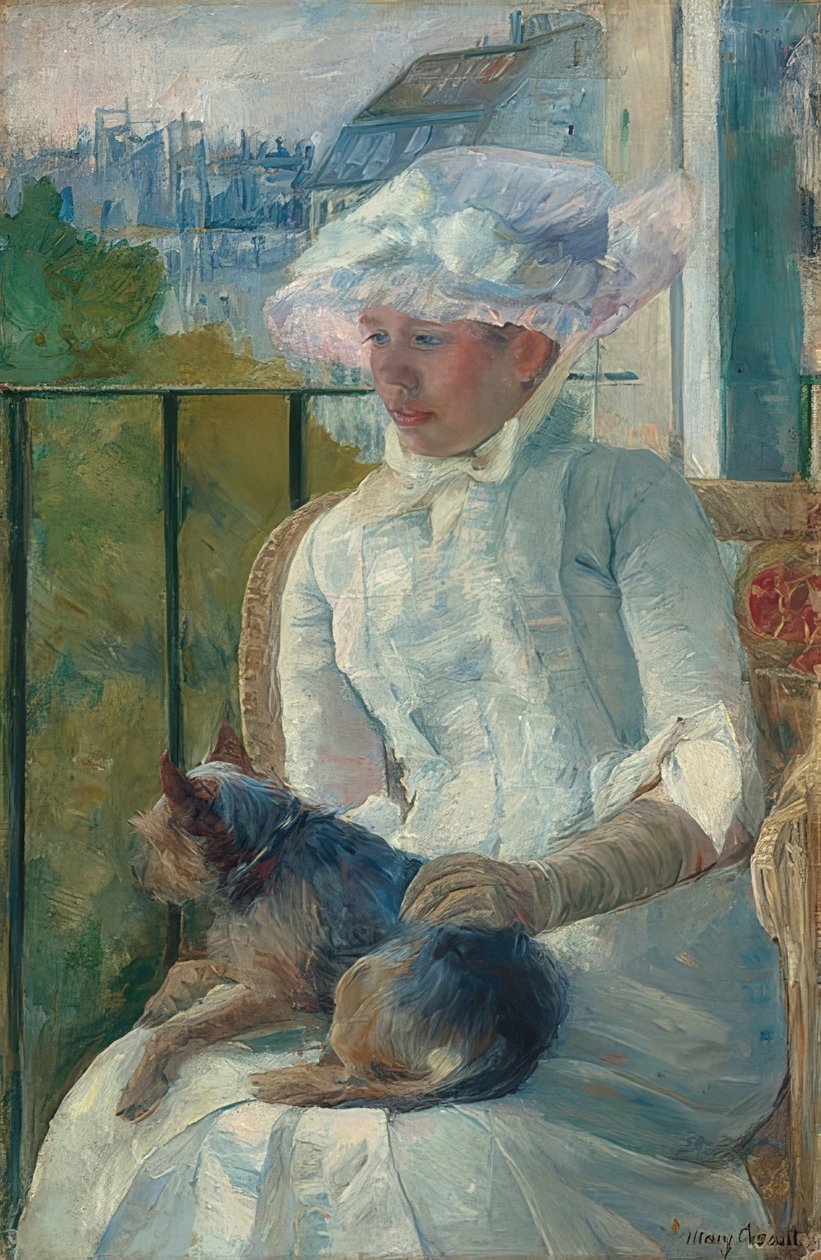 Fiatal lány az ablakban. 1883-84 körül alkotó: Mary Cassatt