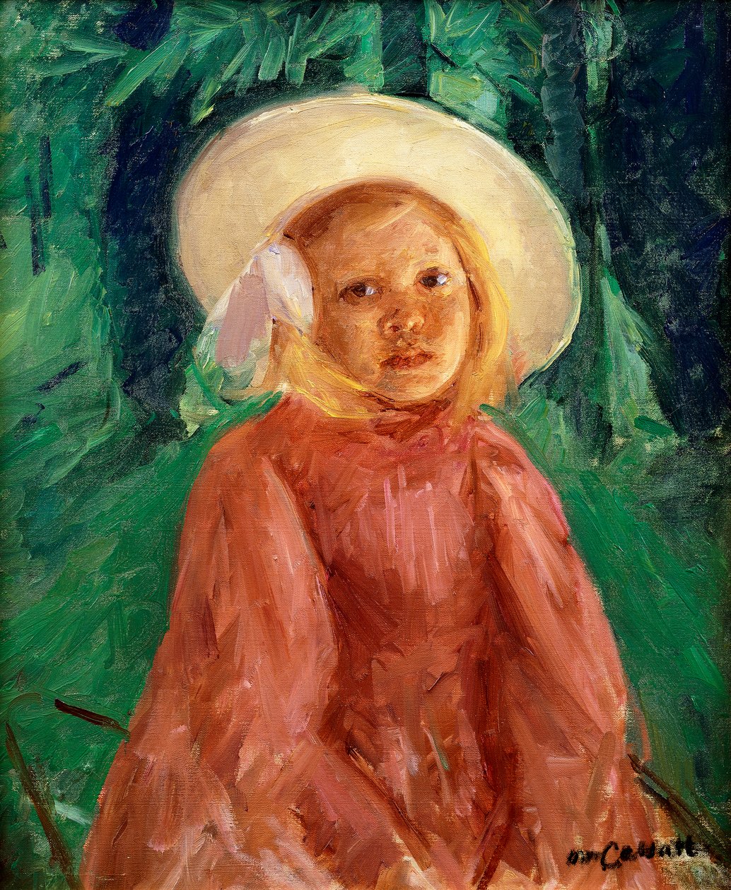 Kislány pirosribizli ruhában, 1912 alkotó: Mary Cassatt