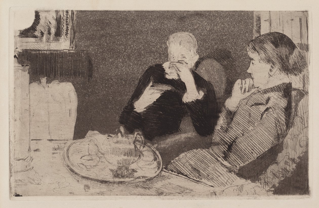 Lydia és anyja a teában alkotó: Mary Cassatt