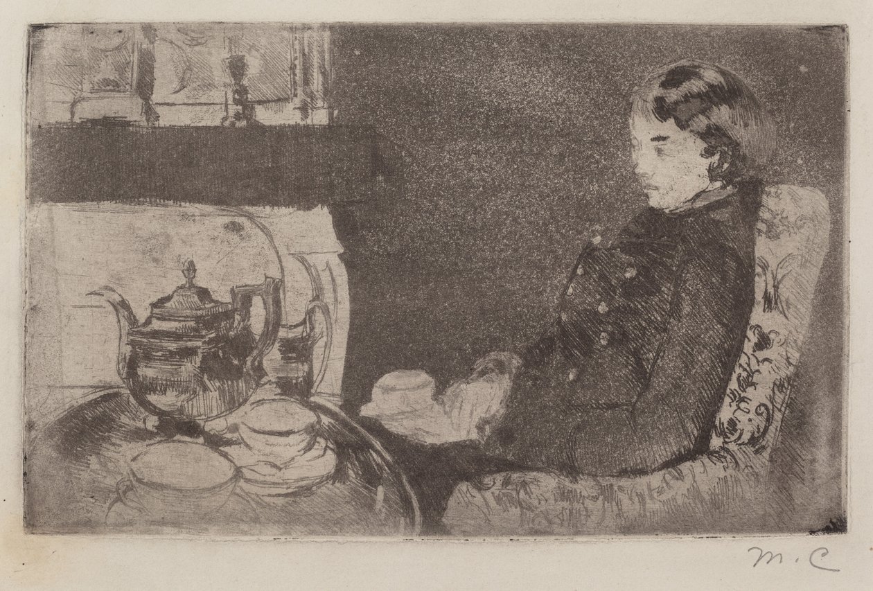 Lydia a délutáni teában, 1882. alkotó: Mary Cassatt