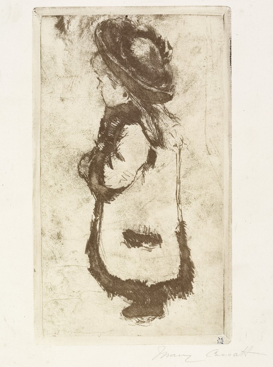 Mademoiselle Luguet kabátban és kalapban, c. 1883 alkotó: Mary Cassatt