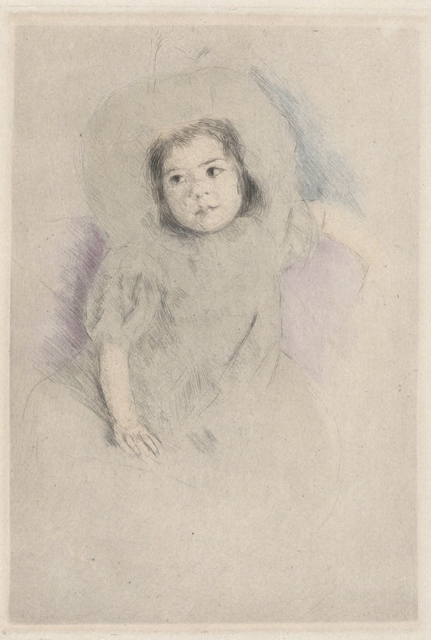 Margot motorháztetőt viselő (1. sz.) alkotó: Mary Cassatt