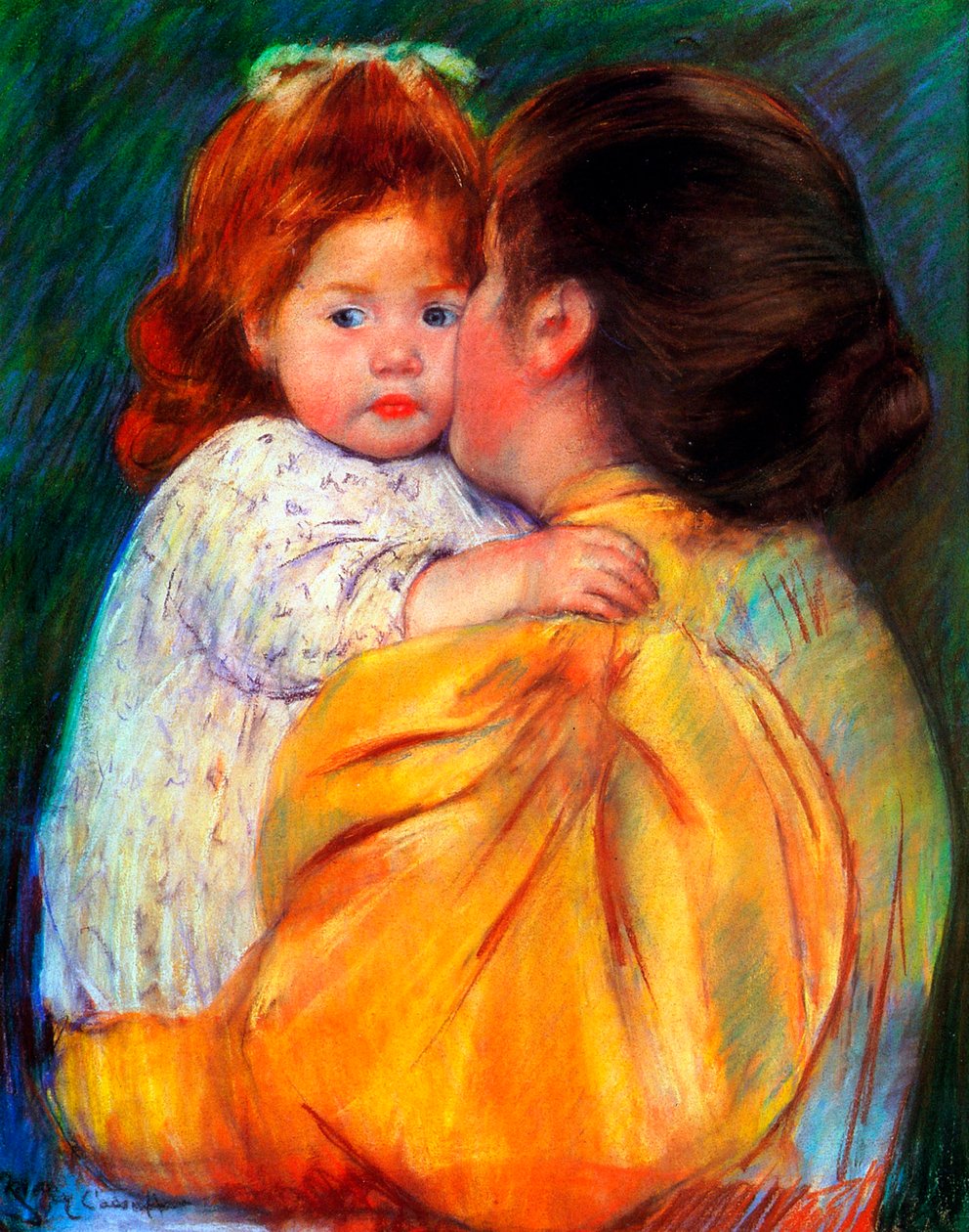 Anyai csók, 1896. alkotó: Mary Cassatt