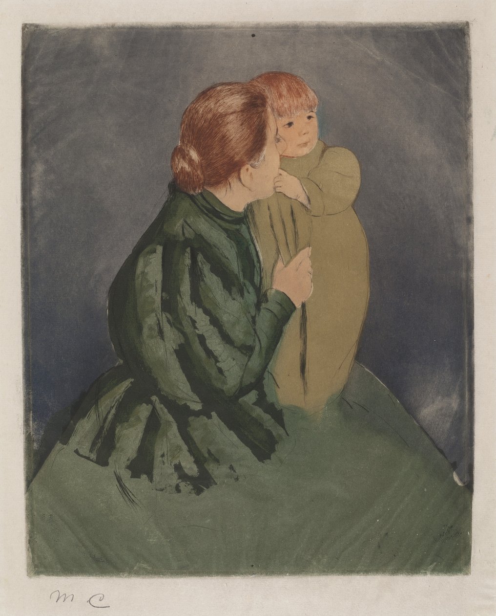 Parasztanya és gyermeke, c. 1894. alkotó: Mary Cassatt