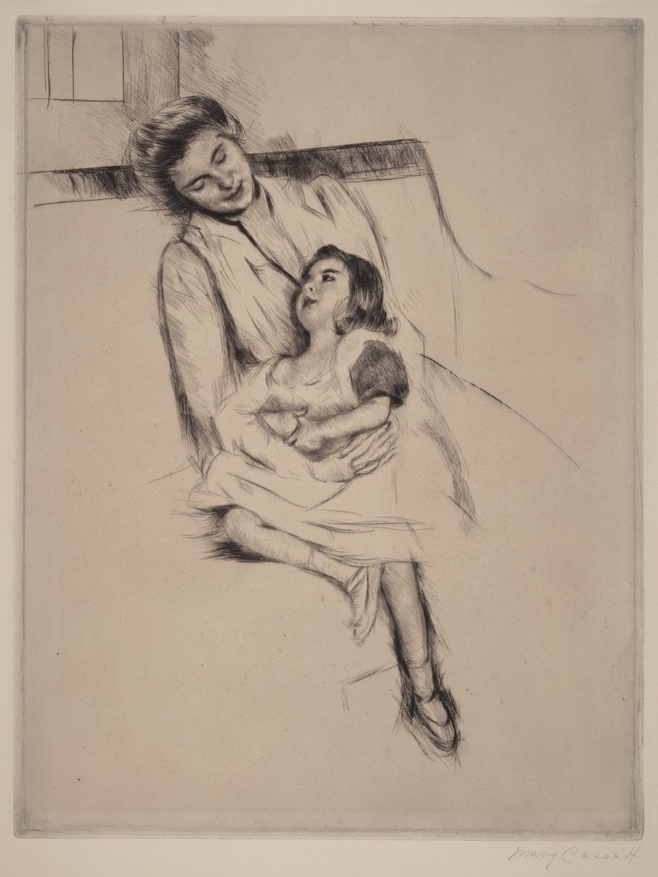 Reine és Margot egy kanapén ülve (2. sz.) alkotó: Mary Cassatt