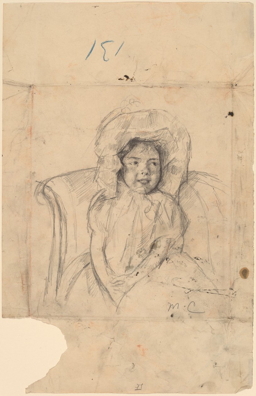 Mosolygó Margot, aki fodros motorháztetőt visel alkotó: Mary Cassatt