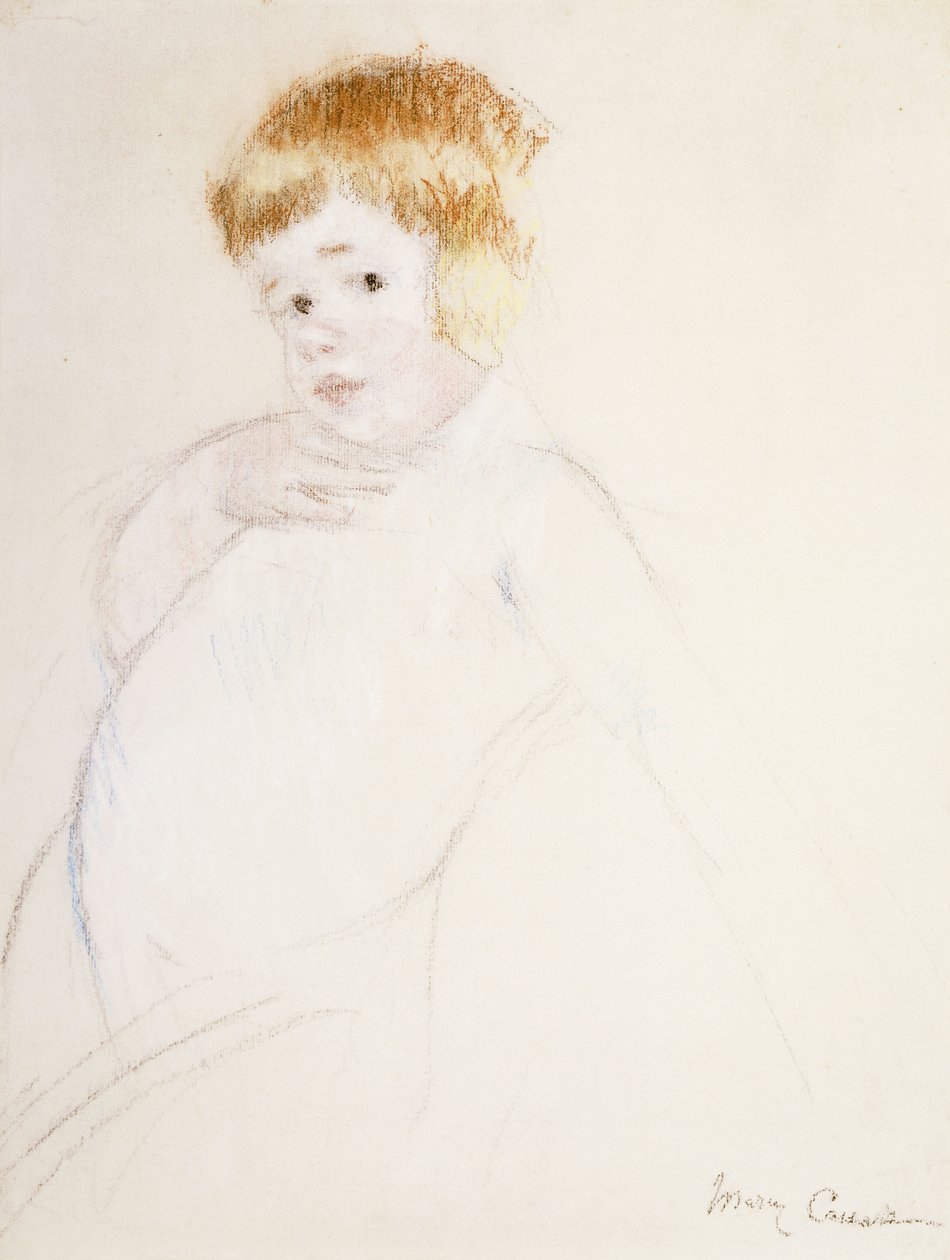 Tanulmány a babának a simogatáshoz, 1902 körül alkotó: Mary Cassatt
