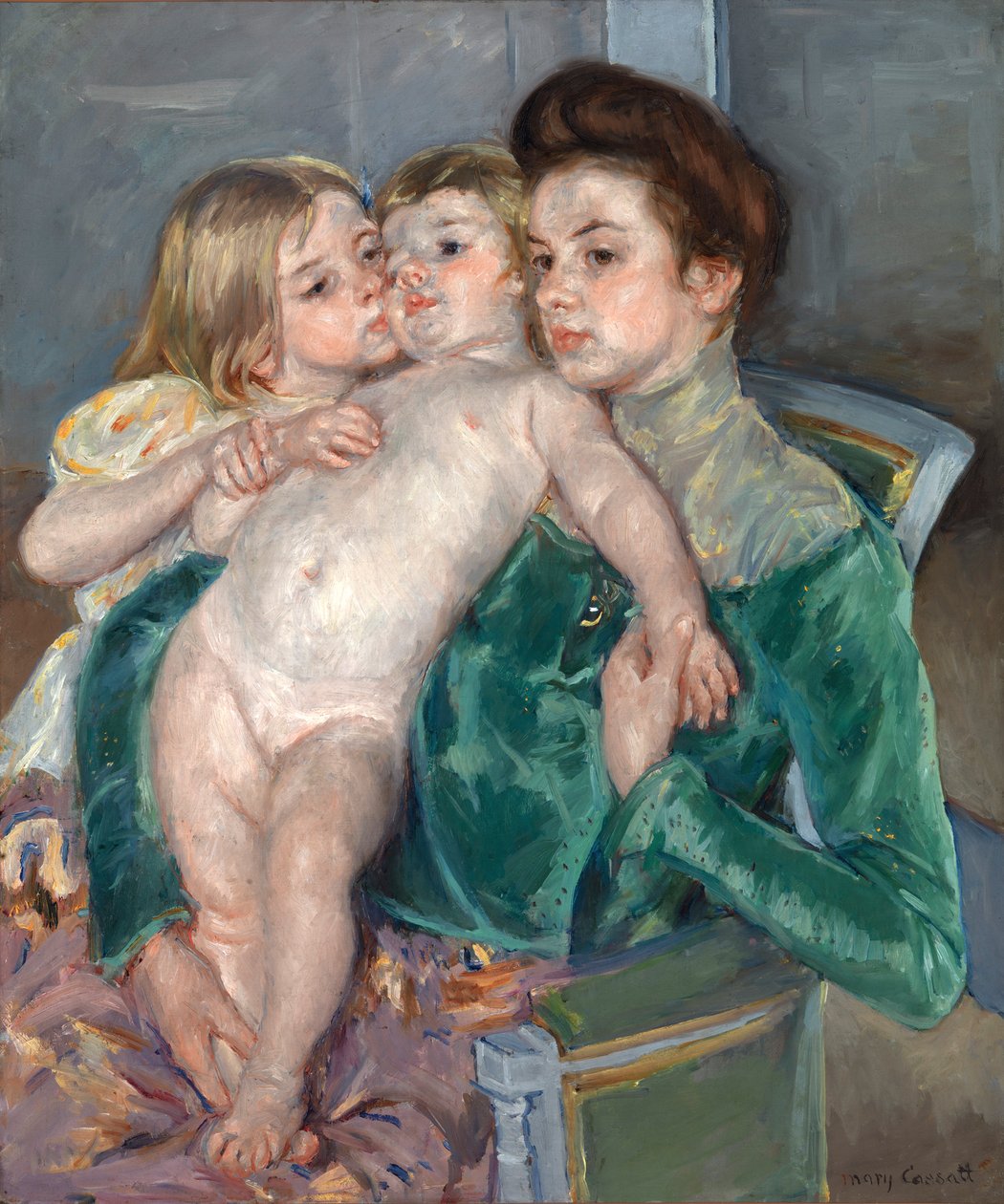 A simogatás, 1902. alkotó: Mary Cassatt