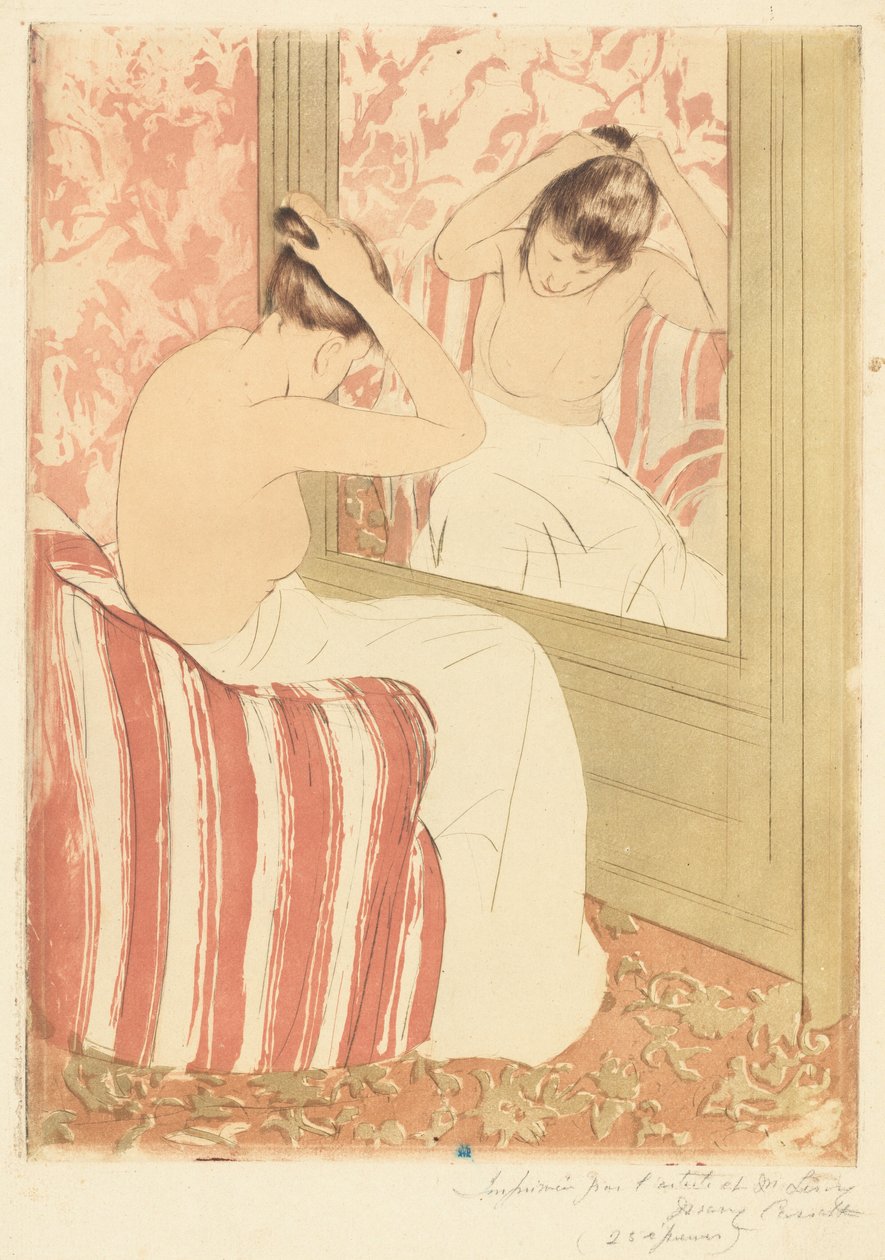 The Coiffure, 1890-1891. alkotó: Mary Cassatt