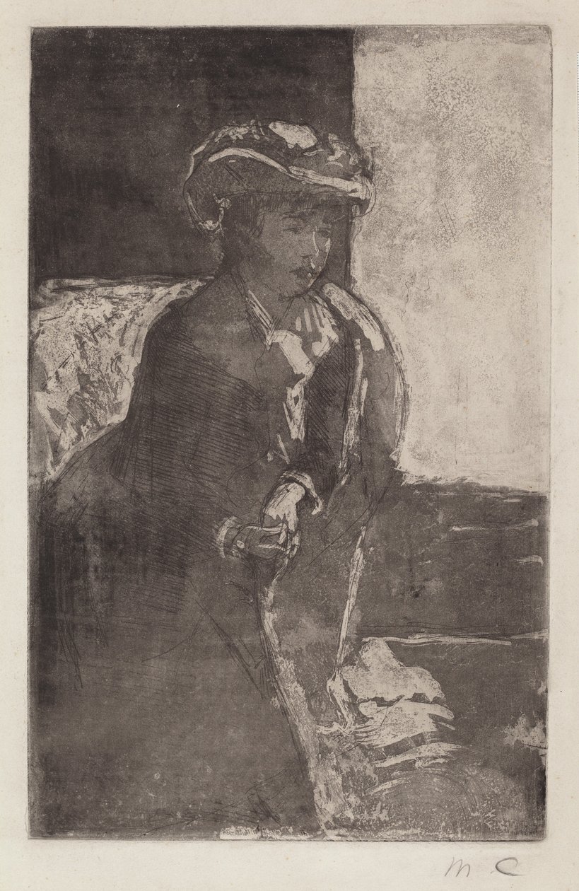 A Kanapé sarka 3. sz., c. 1879. alkotó: Mary Cassatt
