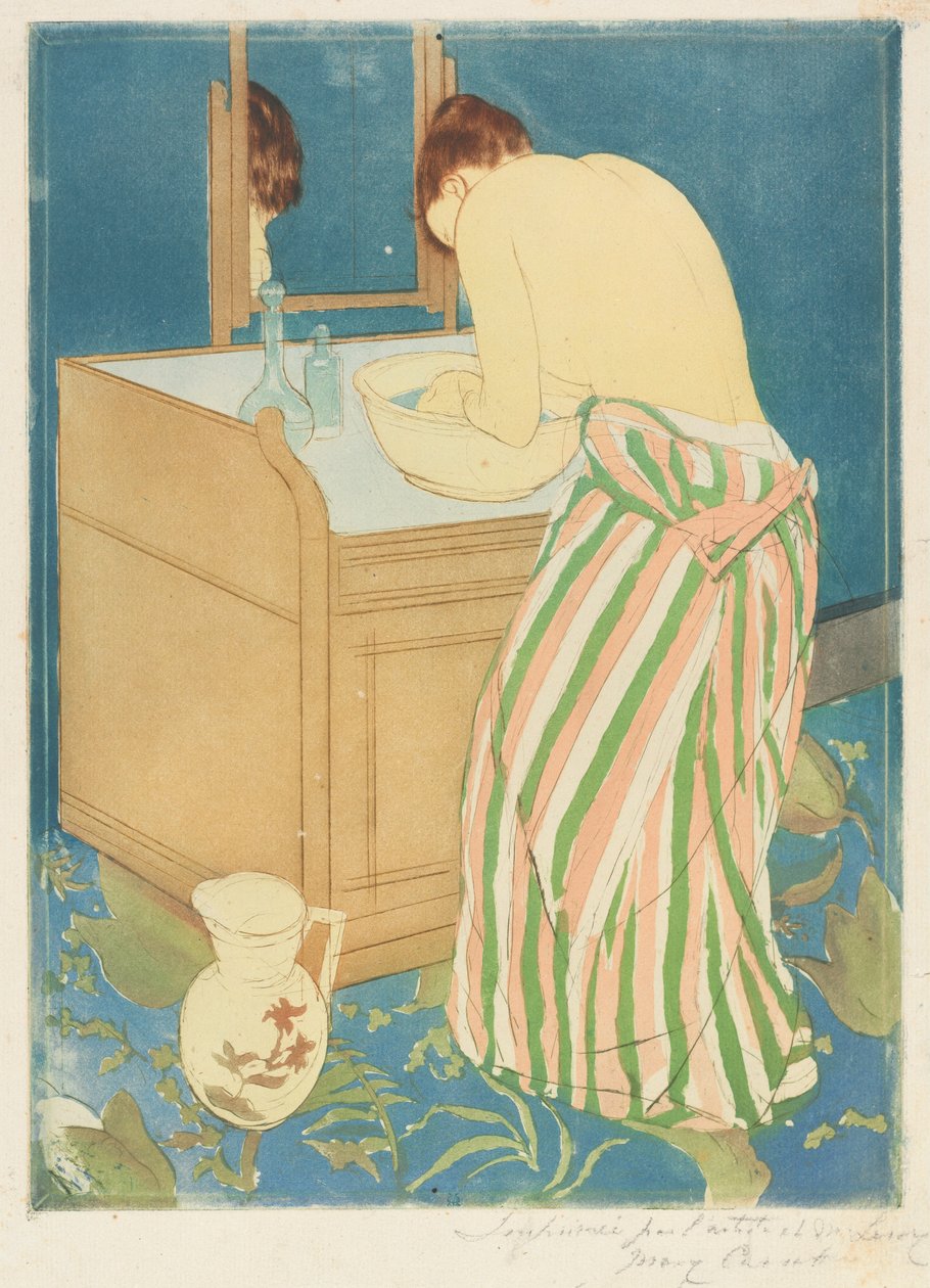 Nő fürdése alkotó: Mary Cassatt