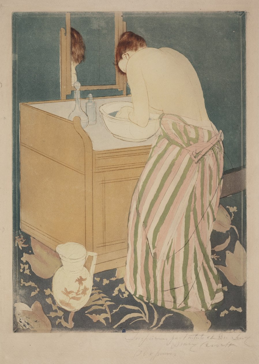 Fürdőző nő alkotó: Mary Cassatt