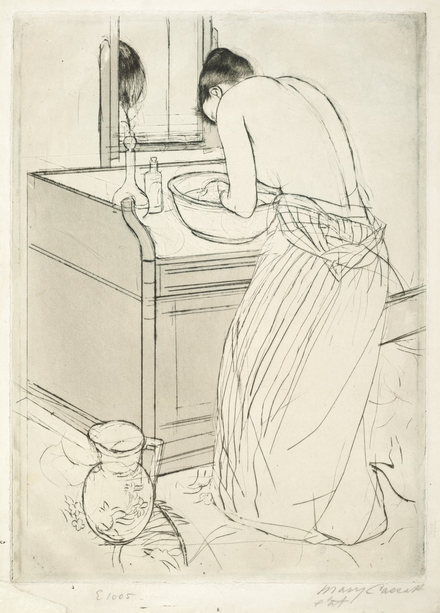 Nőfürdő, 1890-1891. alkotó: Mary Cassatt