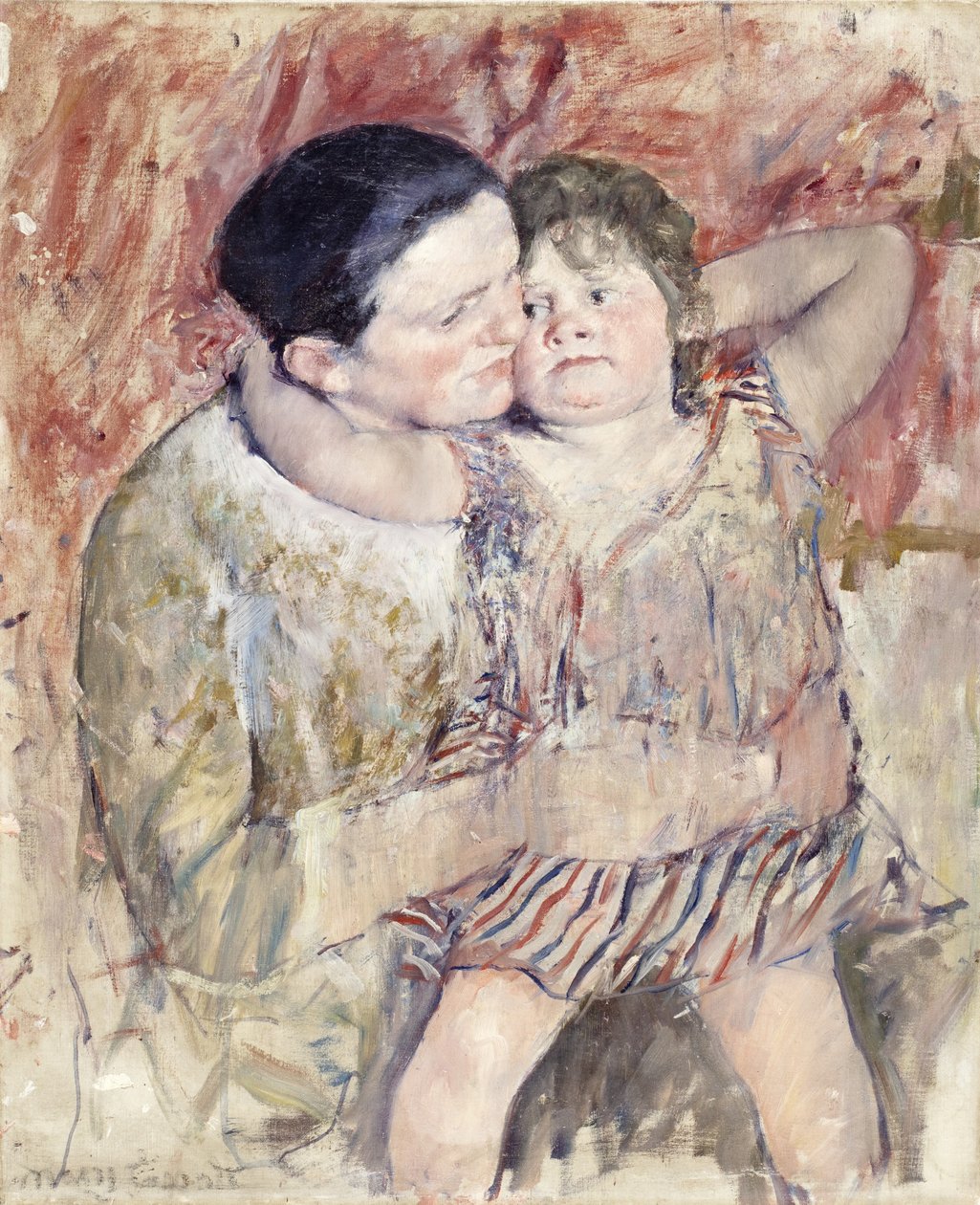 Nő és gyermeke (Mathilde egy gyermeket tart), 1900 körül alkotó: Mary Cassatt