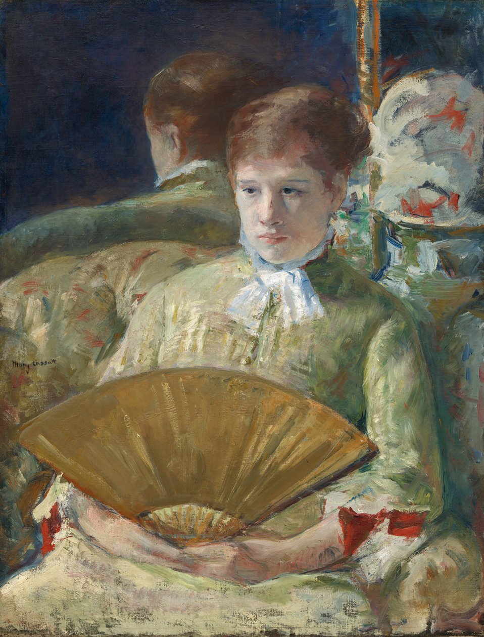 Nő legyezővel, c. 18781879. alkotó: Mary Cassatt