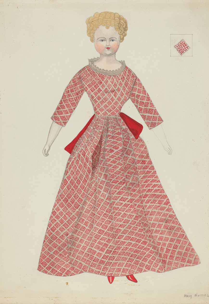 Baba és jelmez, c. 1936. alkotó: Mary E Humes