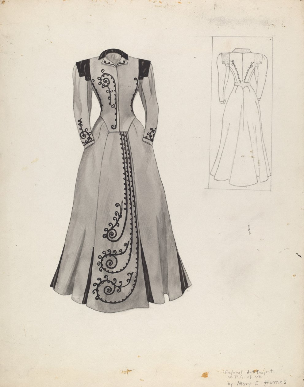 Öltöny jelmez, c. 1937. alkotó: Mary E Humes