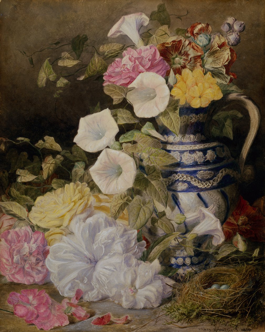 Csendélet virágvázával alkotó: Mary Elizabeth Duffield
