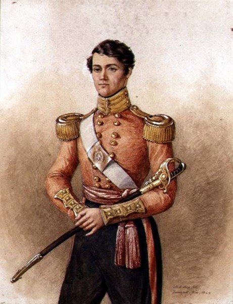 Charles Hamilton Wake őrnagy portréja (1871) 34. indián gyalogezred, indián indiánok alkotó: Mary Ellen Best