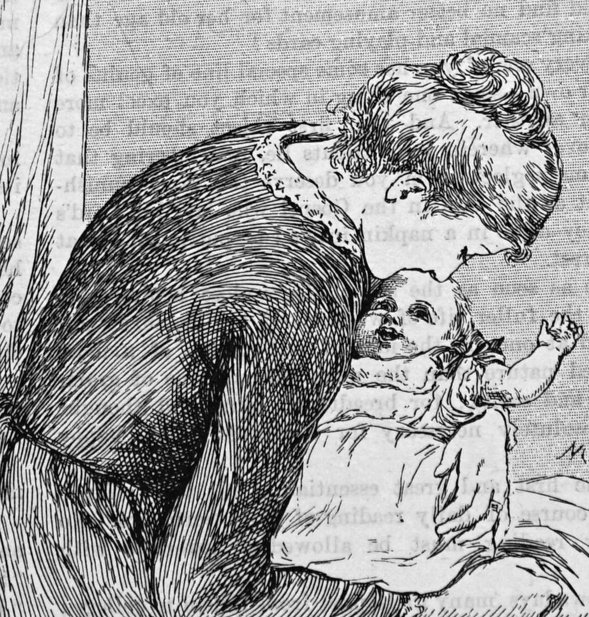 Egy anya, aki ölelgeti gyermekét alkotó: Mary Ellen Edwards