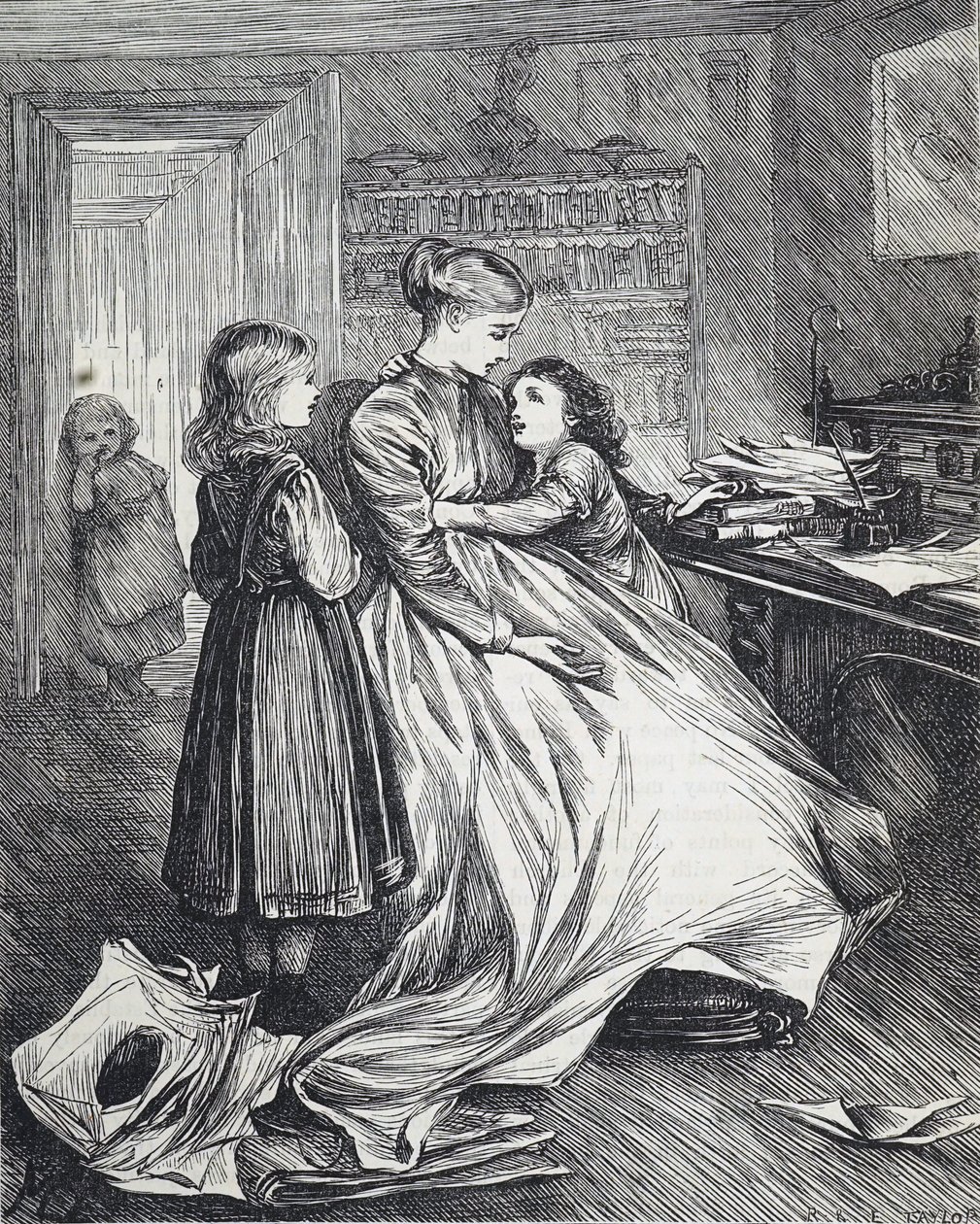 Özvegy a gyerekeivel alkotó: Mary Ellen Edwards
