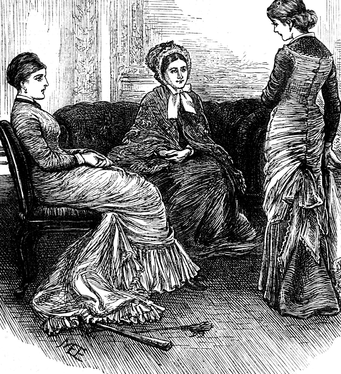 Három nő ül beszélgetni alkotó: Mary Ellen Edwards