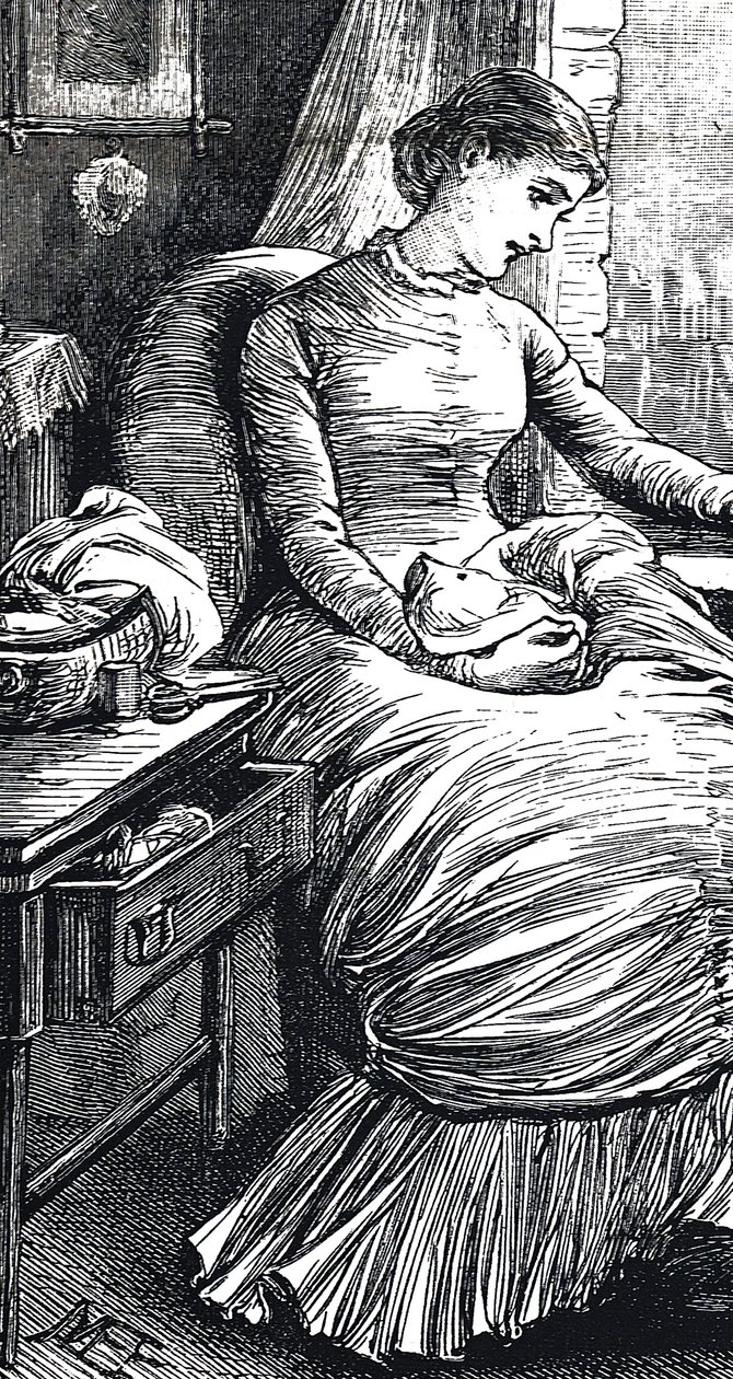 Nő szünetet tart a javításban alkotó: Mary Ellen Edwards