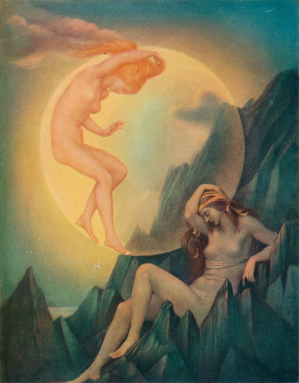 Alvó Föld és Ébredő Hold, c1905 alkotó: Evelyn De Morgan
