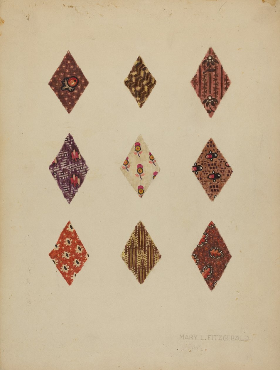 Paplanfoltok, c. 1937. alkotó: Mary Fitzgerald