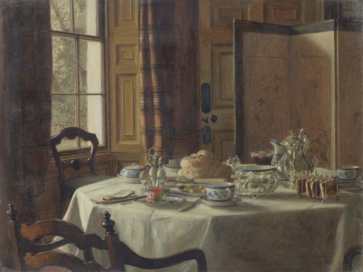 Reggeli, 1880. alkotó: Mary Hayllar