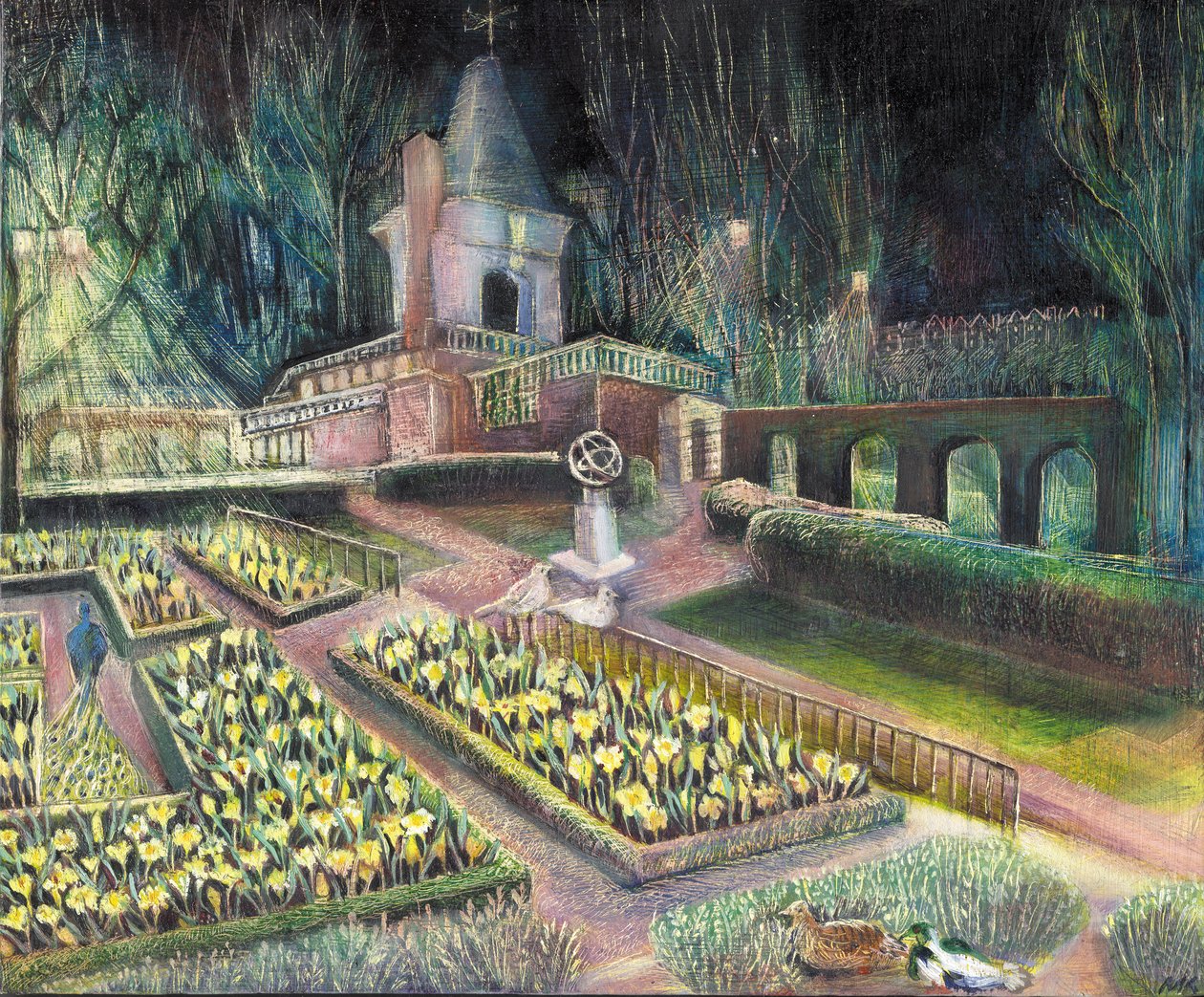 Virágoskert, Holland park, 2002 (olaj, bard) alkotó: Mary Kuper