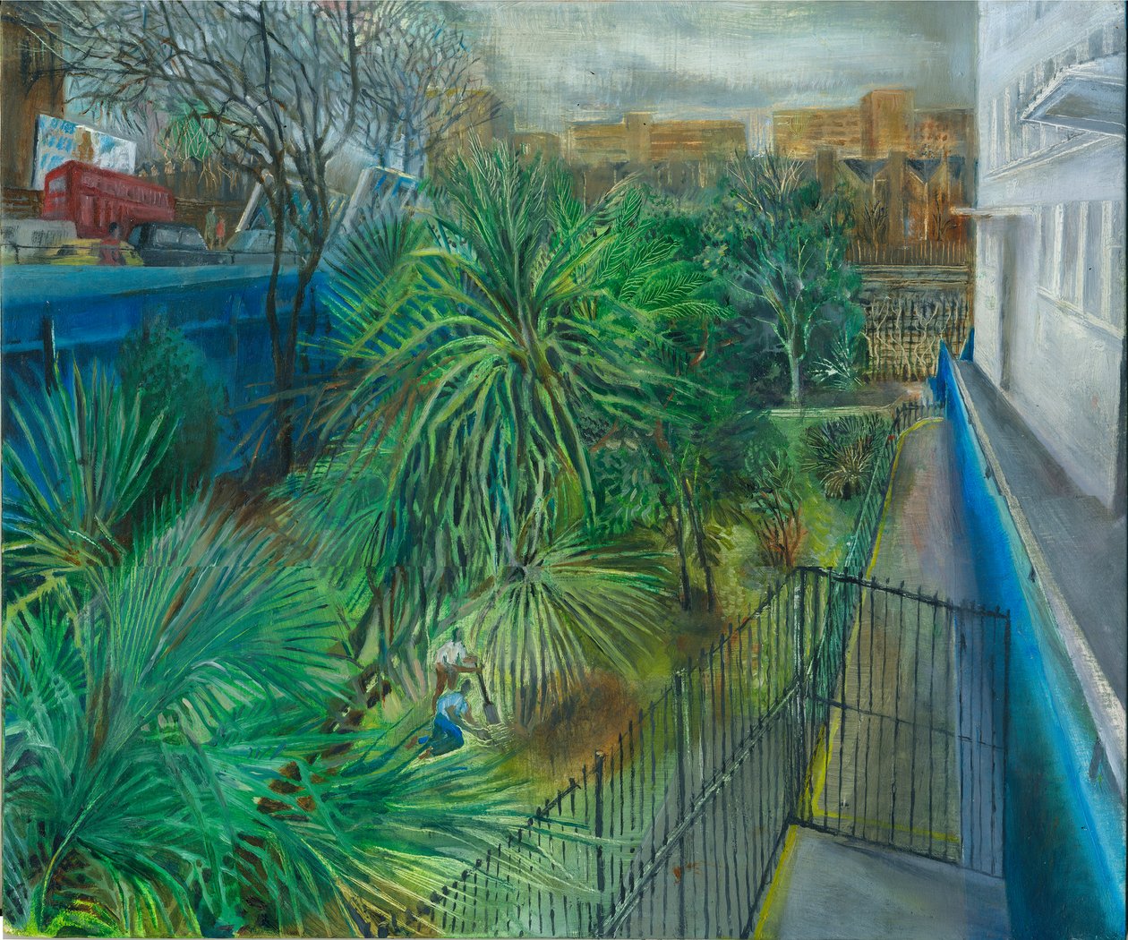 Ladbroke Grove zárlat: 2, Kensal House, 2020 (olaj a fedélzeten) alkotó: Mary Kuper