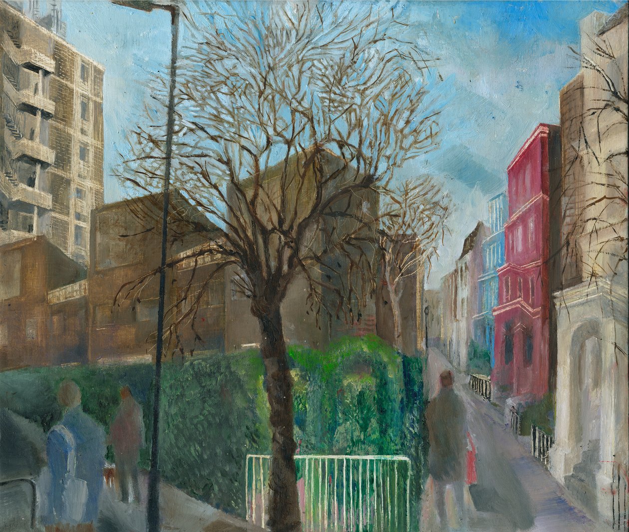 Ladbroke Grove zárlat: 5, Blenheim Crescent, 2021 (olaj a fedélzeten) alkotó: Mary Kuper