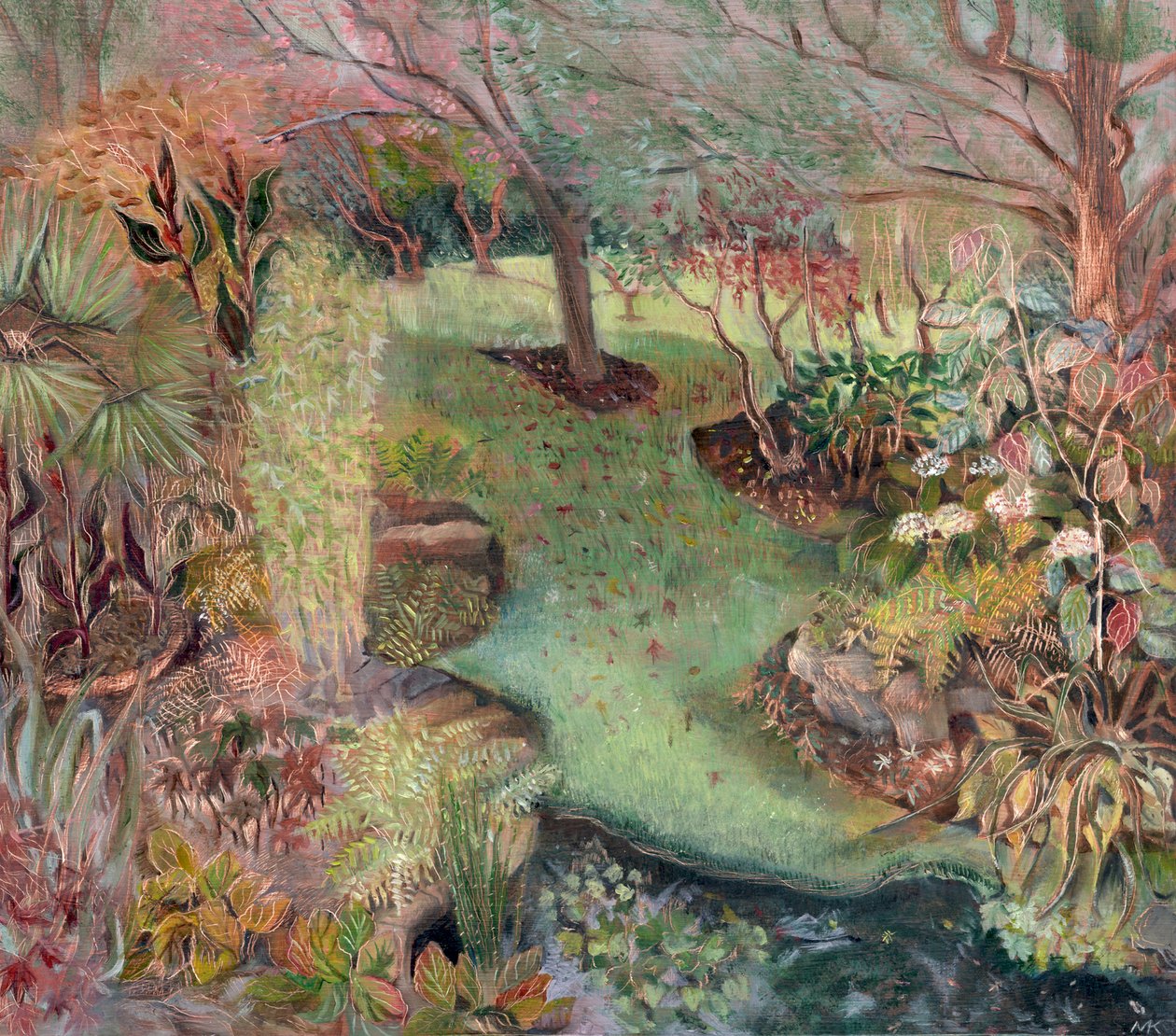 Macgregor Garden, 2003 (olaj, fedélzeten) alkotó: Mary Kuper