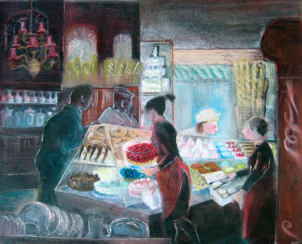 Maison Pechon, Queensway, 2005 (olaj, fedélzeten) alkotó: Mary Kuper