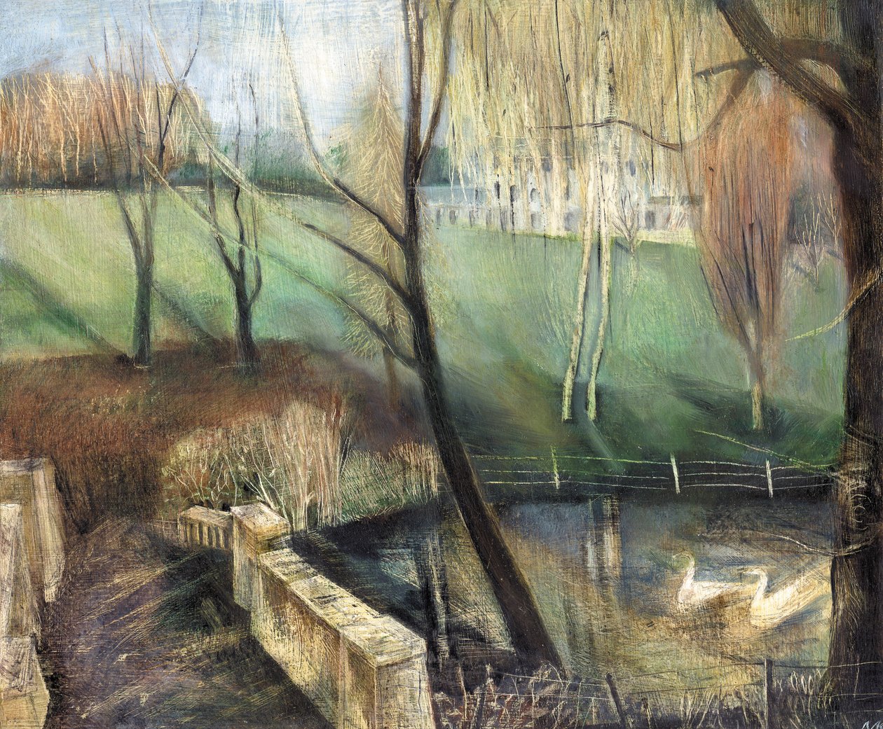 Pond, Kenwood, 2002 (olaj a fedélzeten) alkotó: Mary Kuper