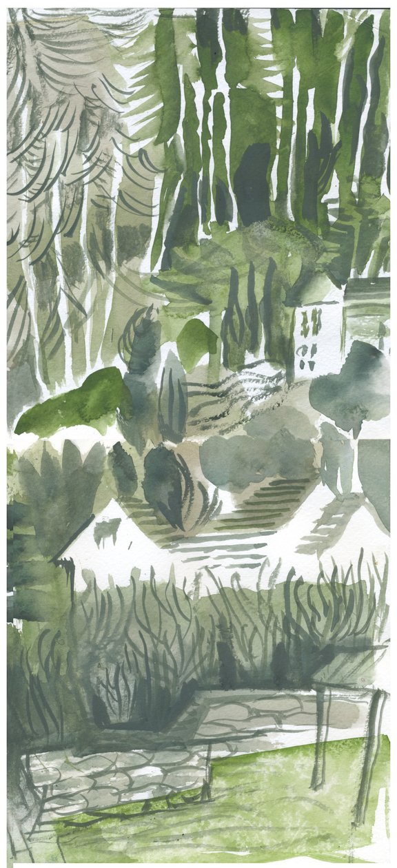 Somerset-völgy, 2019 (akvarell) alkotó: Mary Kuper