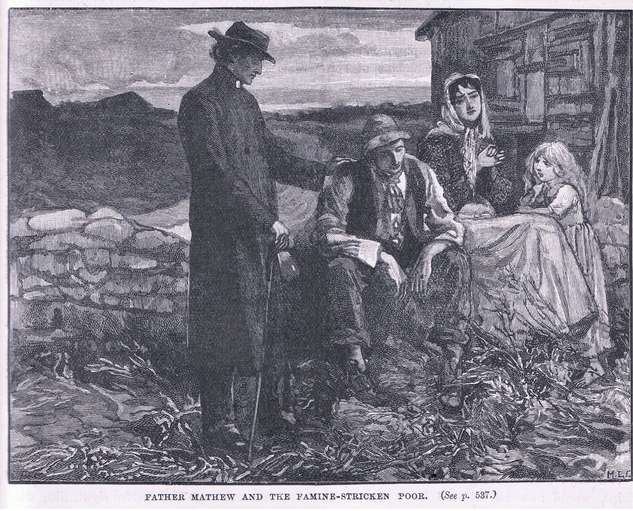 Máté atya és a szegényeket sújtó éhínség i.sz. 1845 alkotó: Mary L. Gow