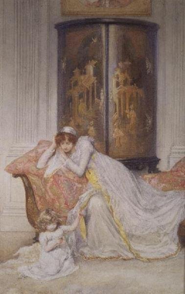 Anya és gyermeke, 1890 körül alkotó: Mary L. Gow