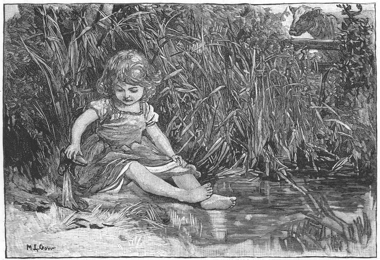 Jelenet a Silas Marnerből, George Eliottól, 1882 alkotó: Mary L Gow